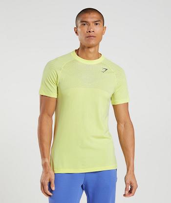 Pánské T Shirts Gymshark Apex Seamless Zelene Bílé | CZ 2400VRW